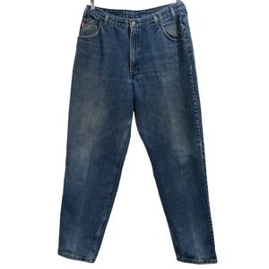 Vintage Bugle Boy Jeans 90s Relaxed Leg Easy Fit 750 High Rise 35x33 Blue